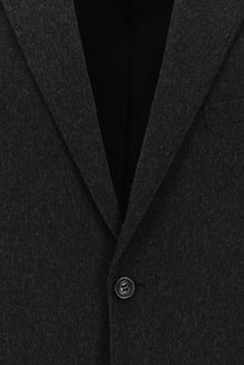 Koyu Füme Slim Fit Dar Kesim İtalyan Kaşmir Ceket