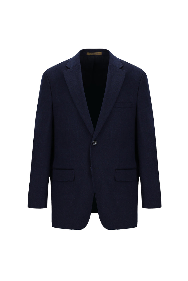 Orta Lacivert Relaxed Fit Rahat Kesim İtalyan Kaşmir Ceket