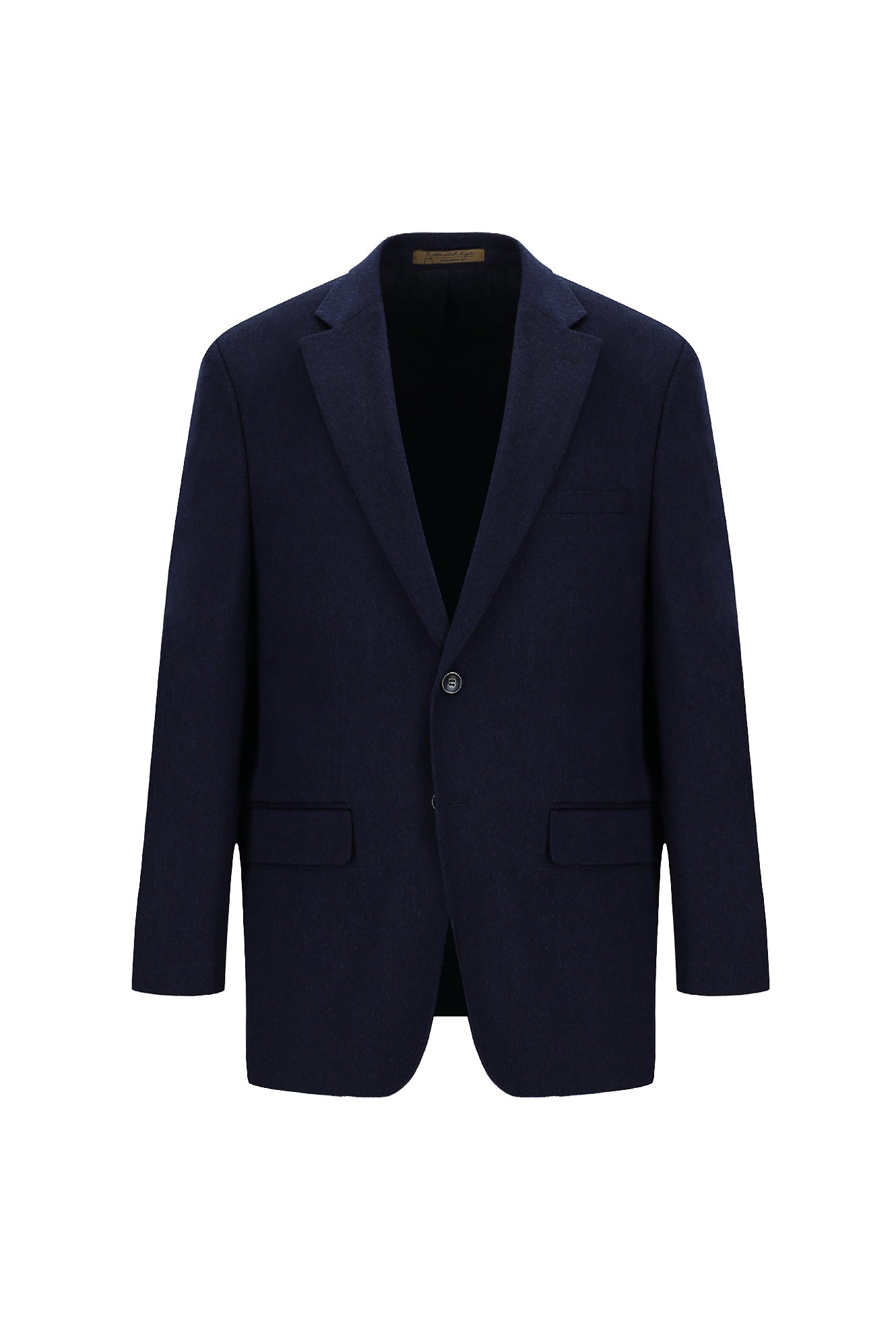 Orta Lacivert Regular Fit İtalyan Kaşmir Ceket