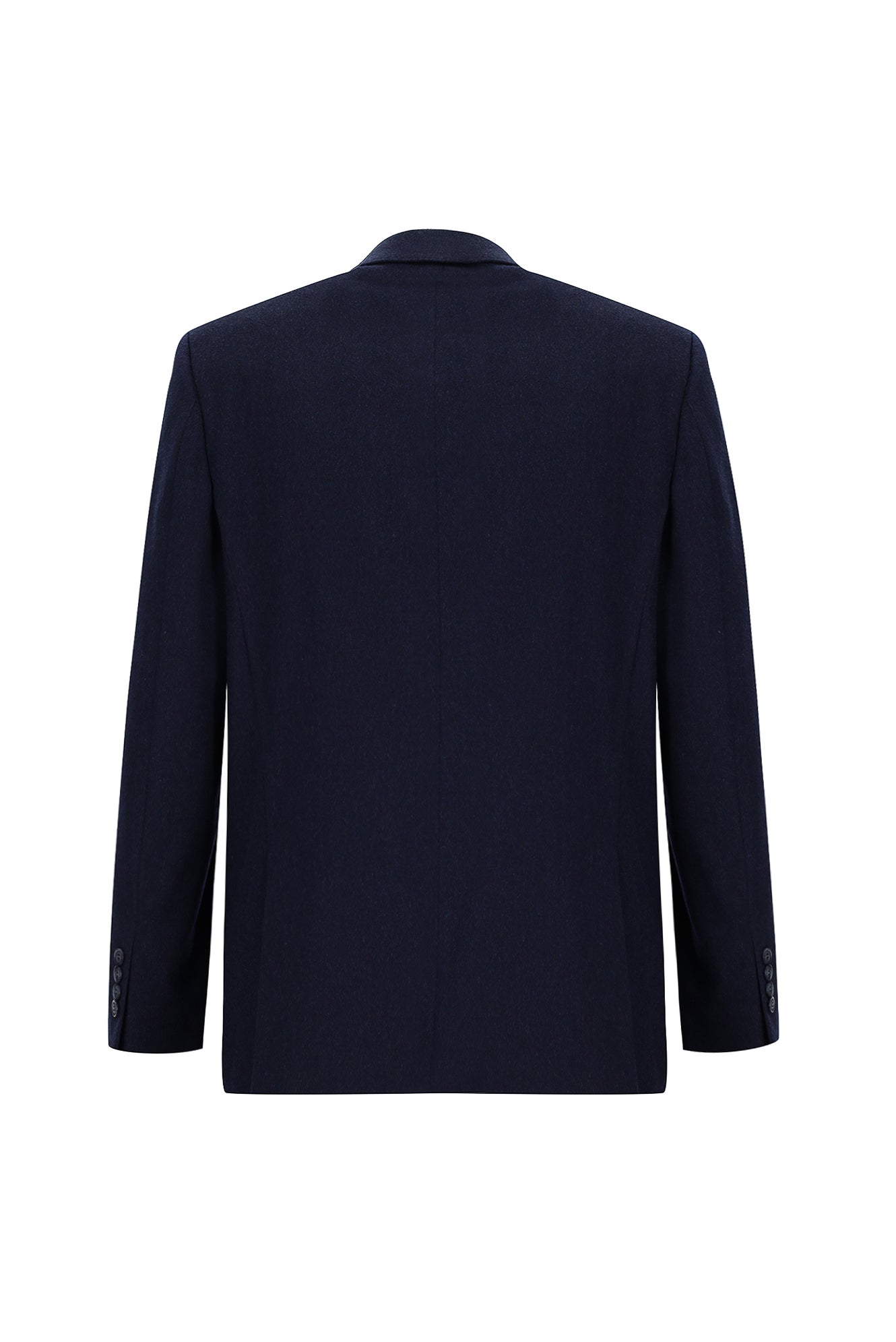 Orta Lacivert Slim Fit Dar Kesim İtalyan Kaşmir Ceket