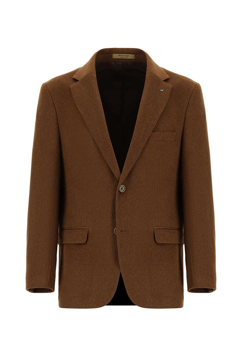 Taba Regular Fit İtalyan Kaşmir Ceket