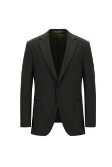 Orta Haki Relaxed Fit Rahat Kesim İtalyan Kaşmir Ceket