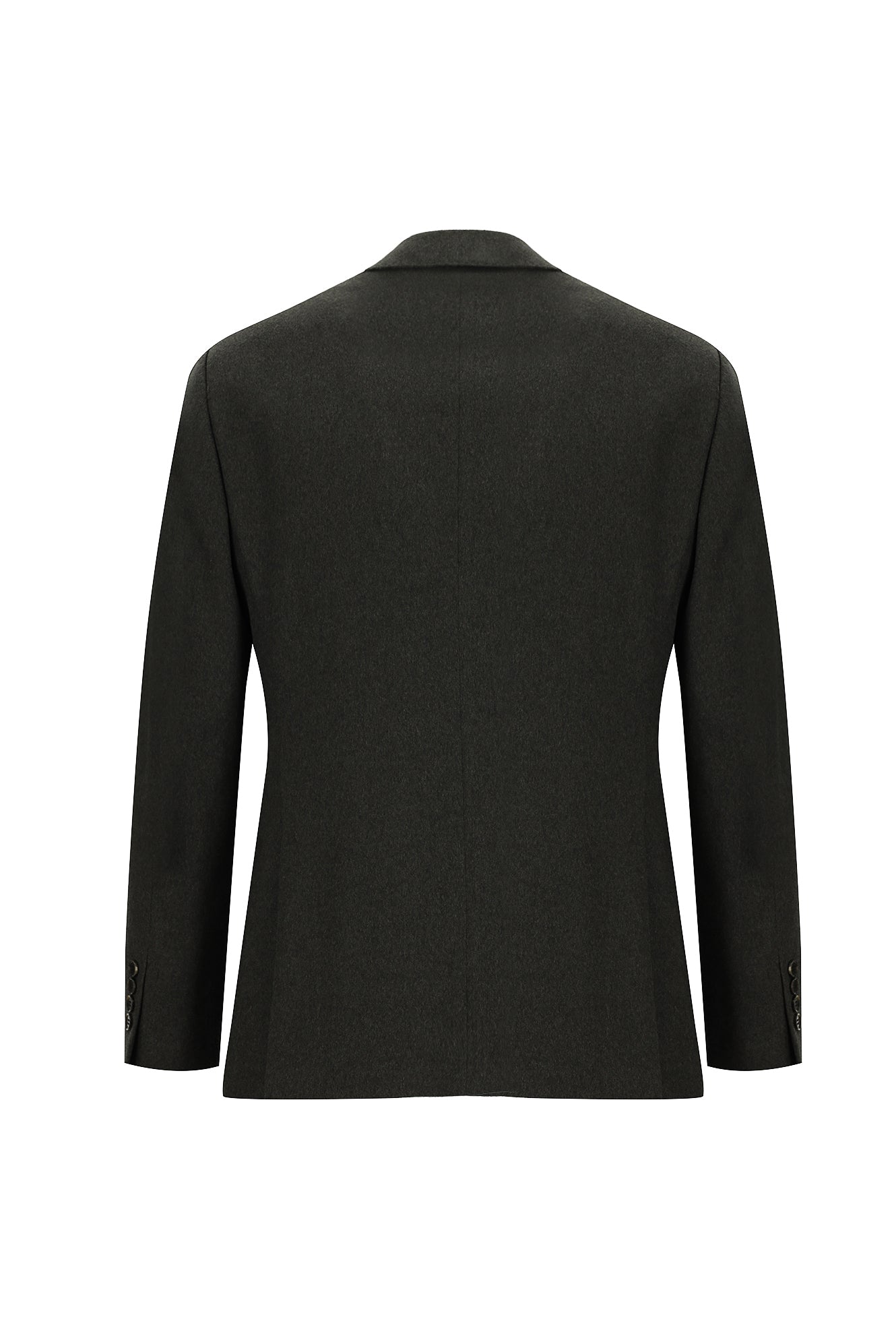 Orta Haki Slim Fit Dar Kesim İtalyan Kaşmir Ceket