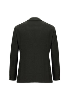 Orta Haki Slim Fit Dar Kesim İtalyan Kaşmir Ceket