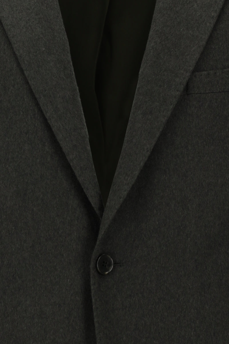 Orta Haki Slim Fit Dar Kesim İtalyan Kaşmir Ceket