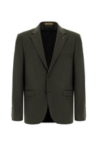 Koyu Haki Regular Fit İtalyan Kaşmir Ceket