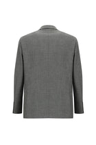 Orta Gri 4 Drop Relaxed Fit Rahat Kesim Klasik Desenli Yün Ceket-Abdullah Ki??l?