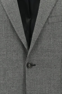Orta Gri 4 Drop Relaxed Fit Rahat Kesim Klasik Desenli Yün Ceket-Abdullah Ki??l?