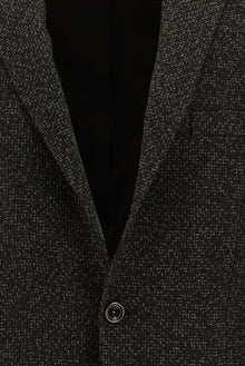 Koyu Kahve 7 Drop Slim Fit Dar Kesim Yünlü Klasik Desenli Ceket-Abdullah Ki??l?