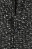 Titanyum Gri Regular Fit Desenli Yünlü Ceket