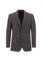 Açık Bordo Regular Fit Desenli Yünlü Ceket