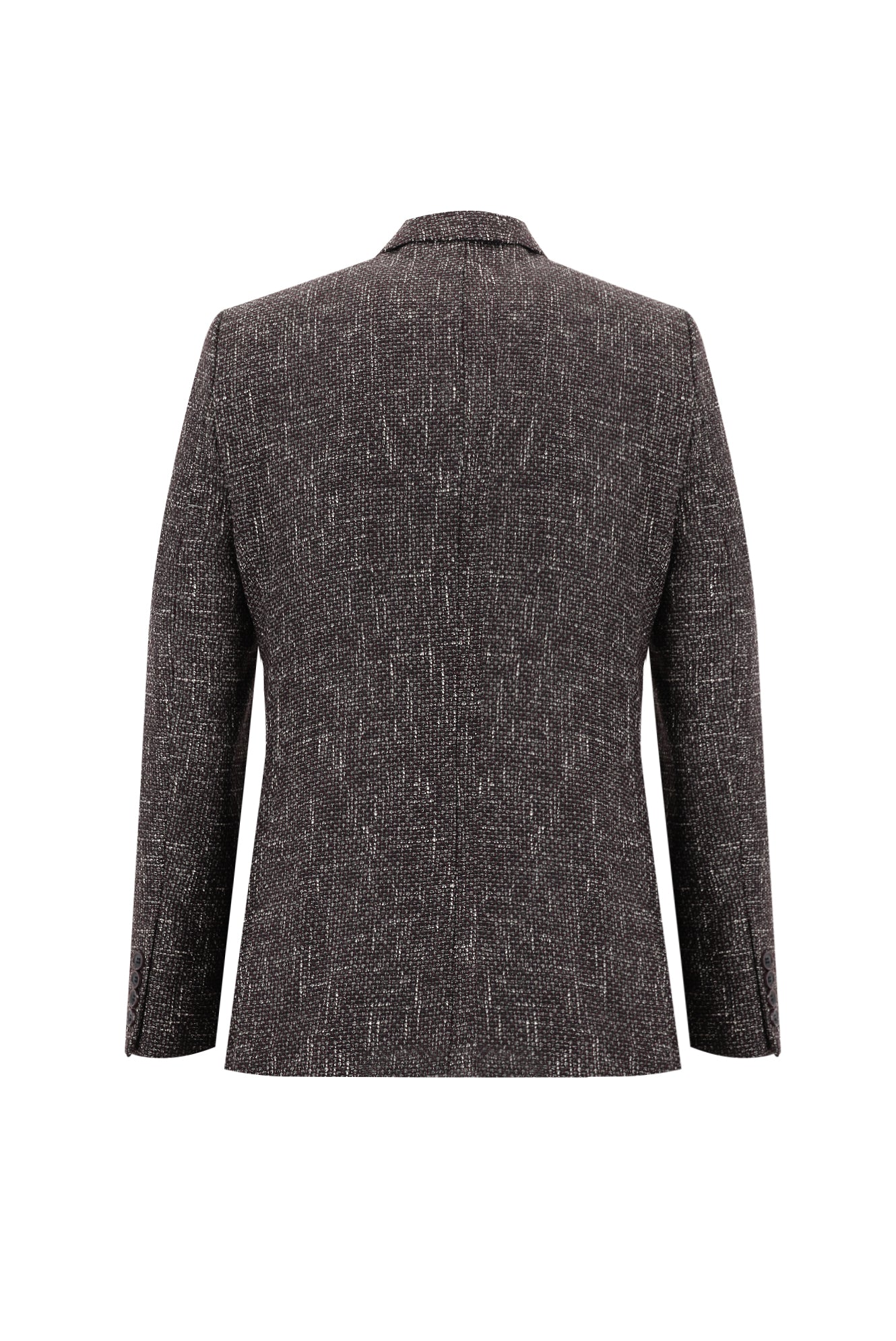 Açık Bordo Regular Fit Desenli Yünlü Ceket