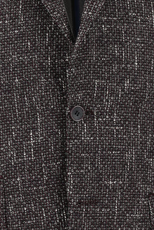 Açık Bordo Relaxed Fit Rahat Kesim Desenli Yünlü Ceket