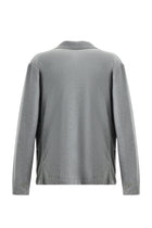 Orta Gri Slim Fit Dar Kesim Desenli Spor Örme Ceket