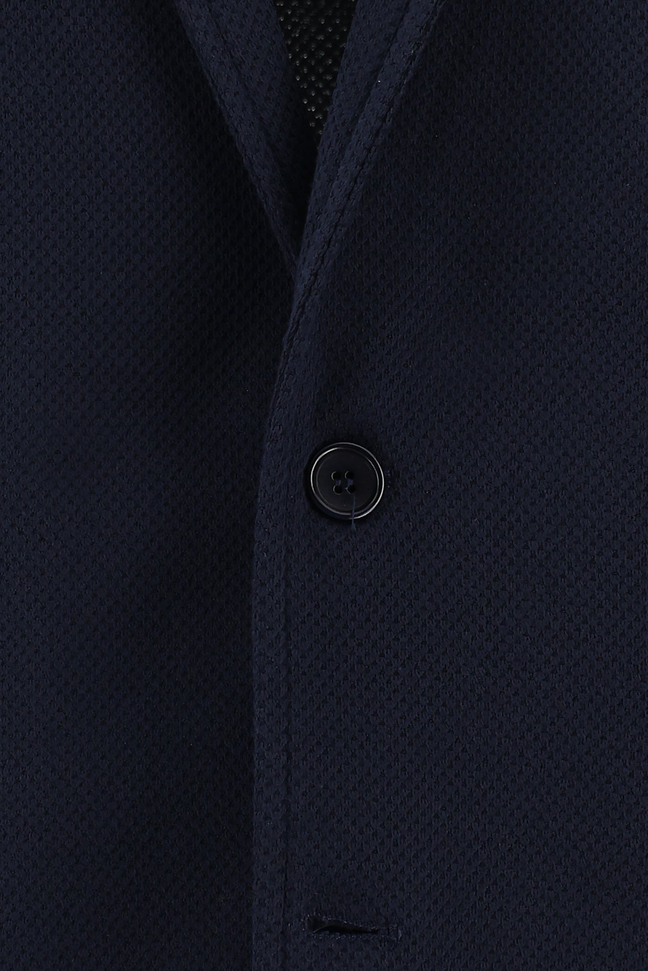 Koyu Lacivert Slim Fit Dar Kesim Desenli Spor Örme Ceket