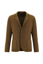 Taba Slim Fit Dar Kesim Desenli Spor Örme Ceket