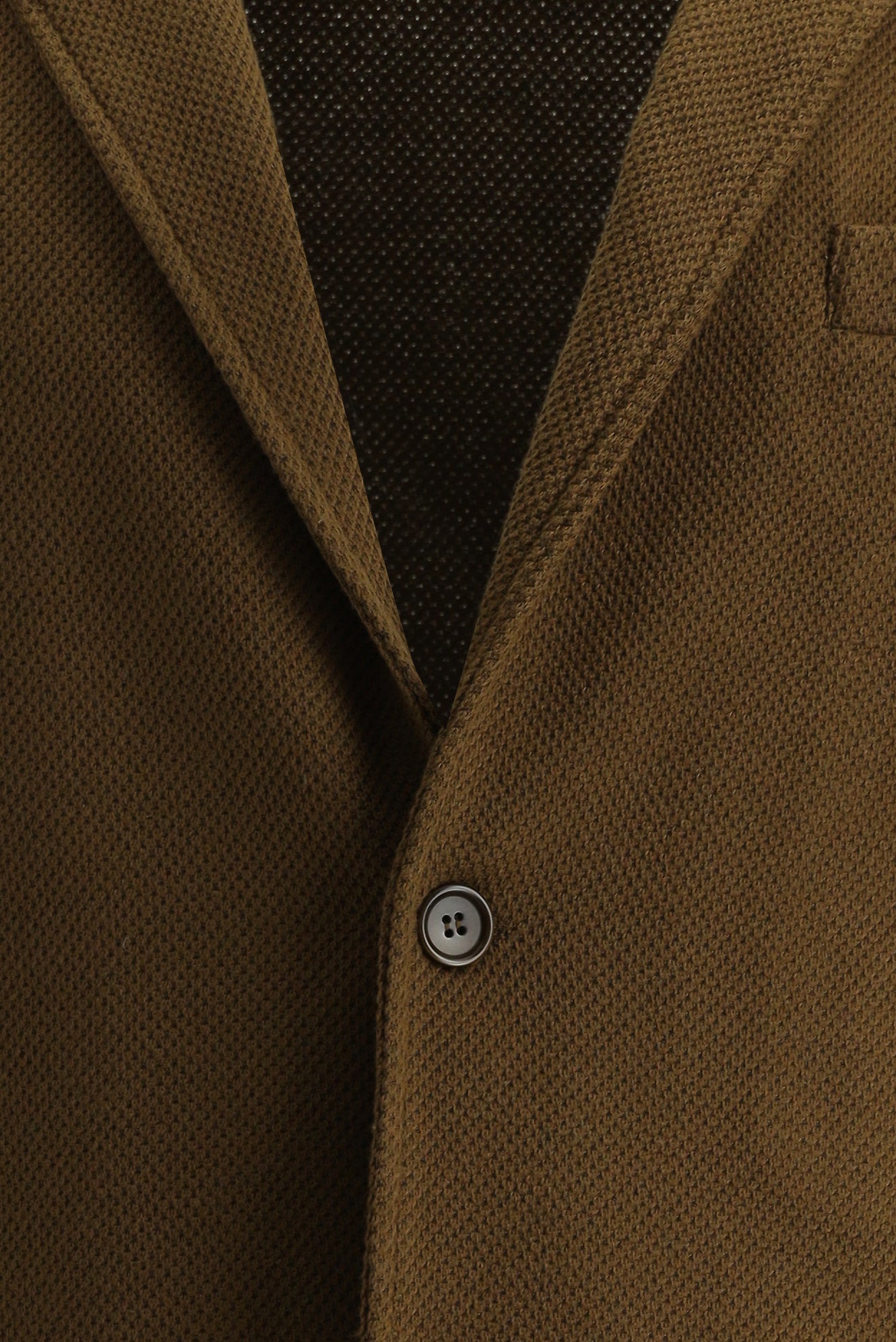 Taba Slim Fit Dar Kesim Desenli Spor Örme Ceket