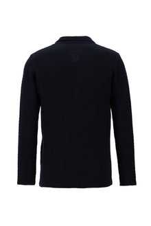 Koyu Lacivert Regular Fit Örme Triko Hırka