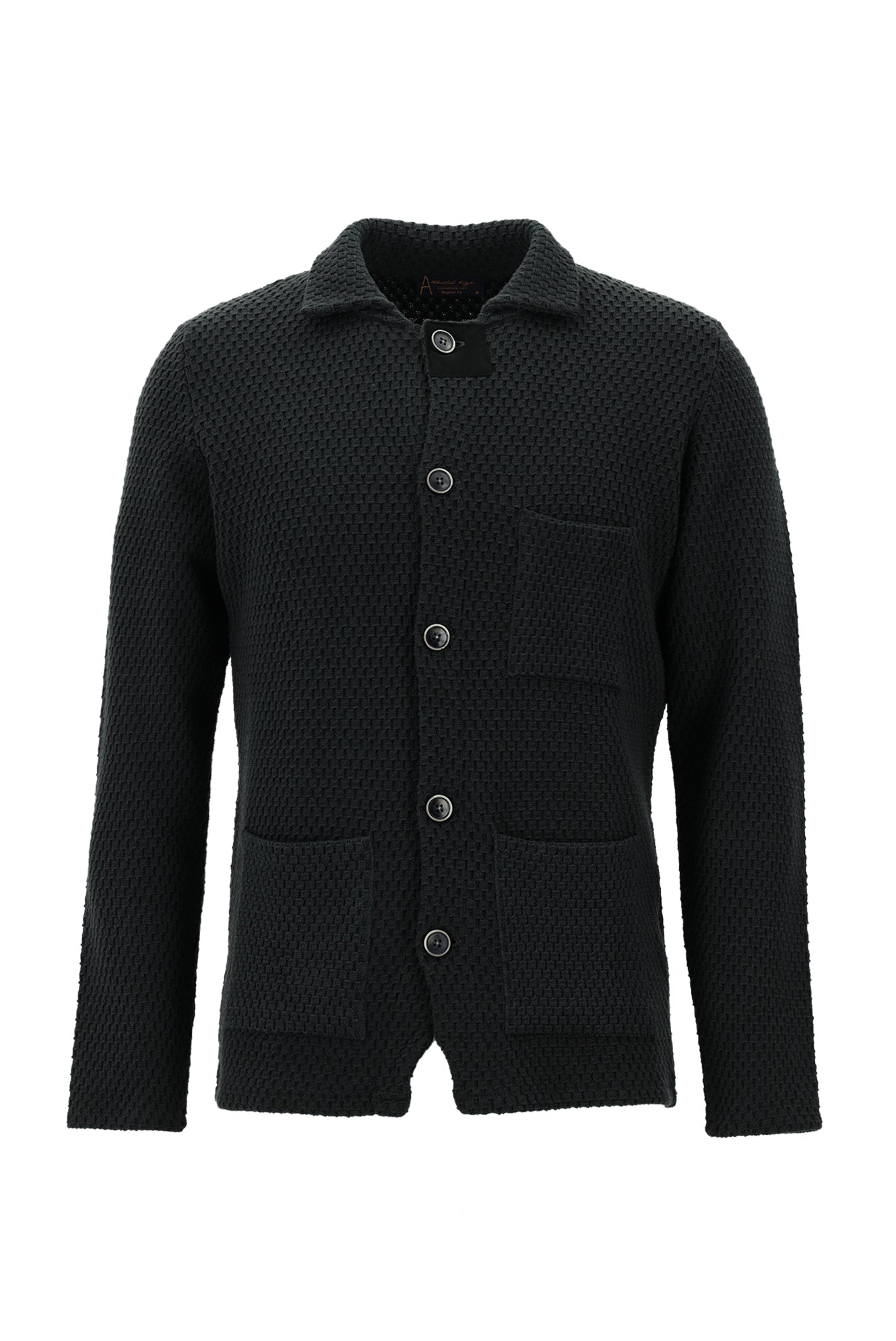 Koyu Antrasit Melanj Regular Fit Örme Triko Hırka