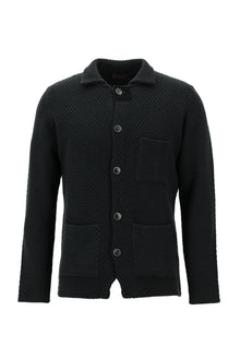 Koyu Antrasit Melanj Regular Fit Örme Triko Hırka