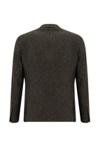 Orta Kahve Slim Fit Dar Kesim Desenli Ceket