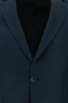 Petrol Yeşili Slim Fit Dar Kesim Desenli Ceket
