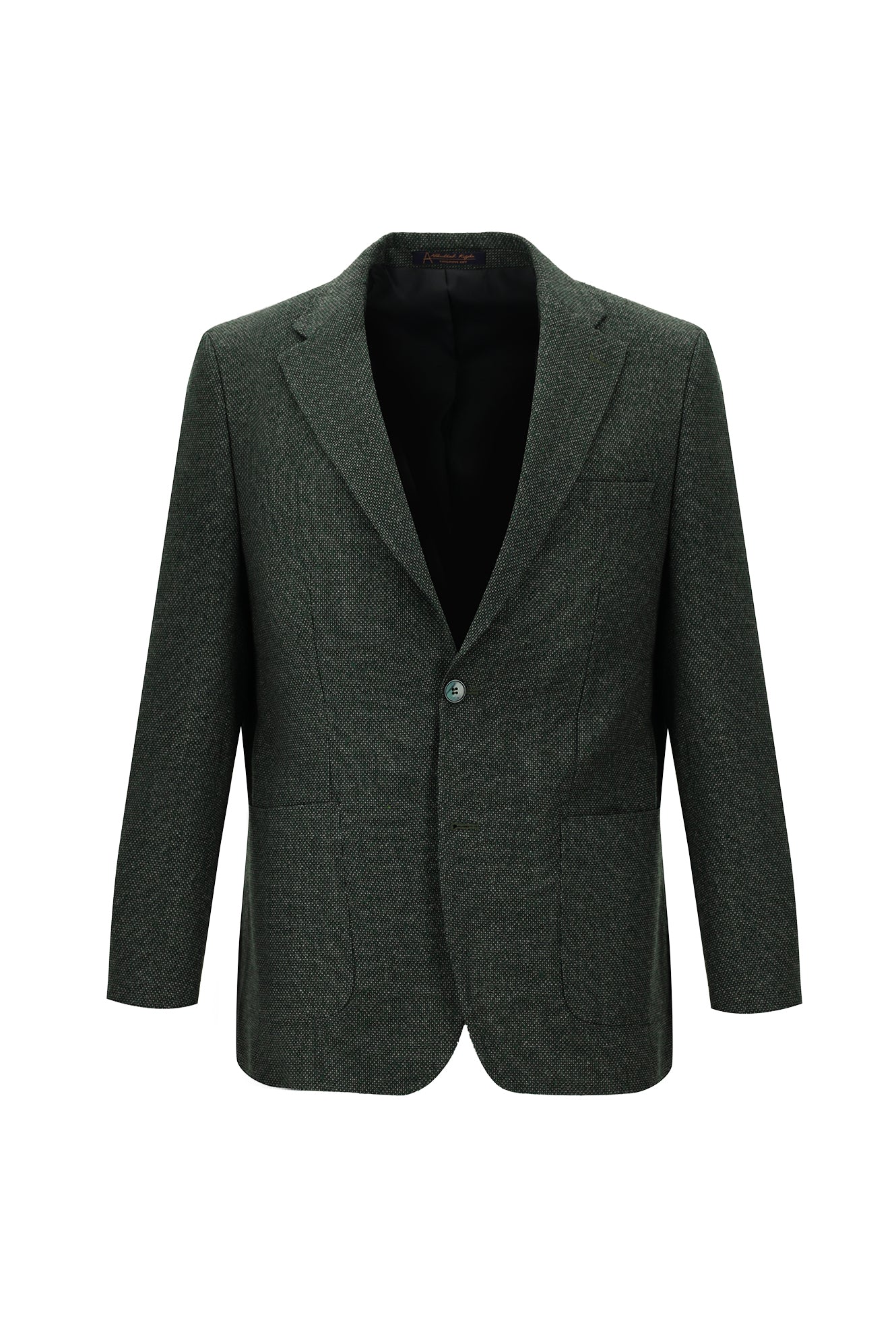 Koyu Yeşil Slim Fit Dar Kesim Desenli Ceket