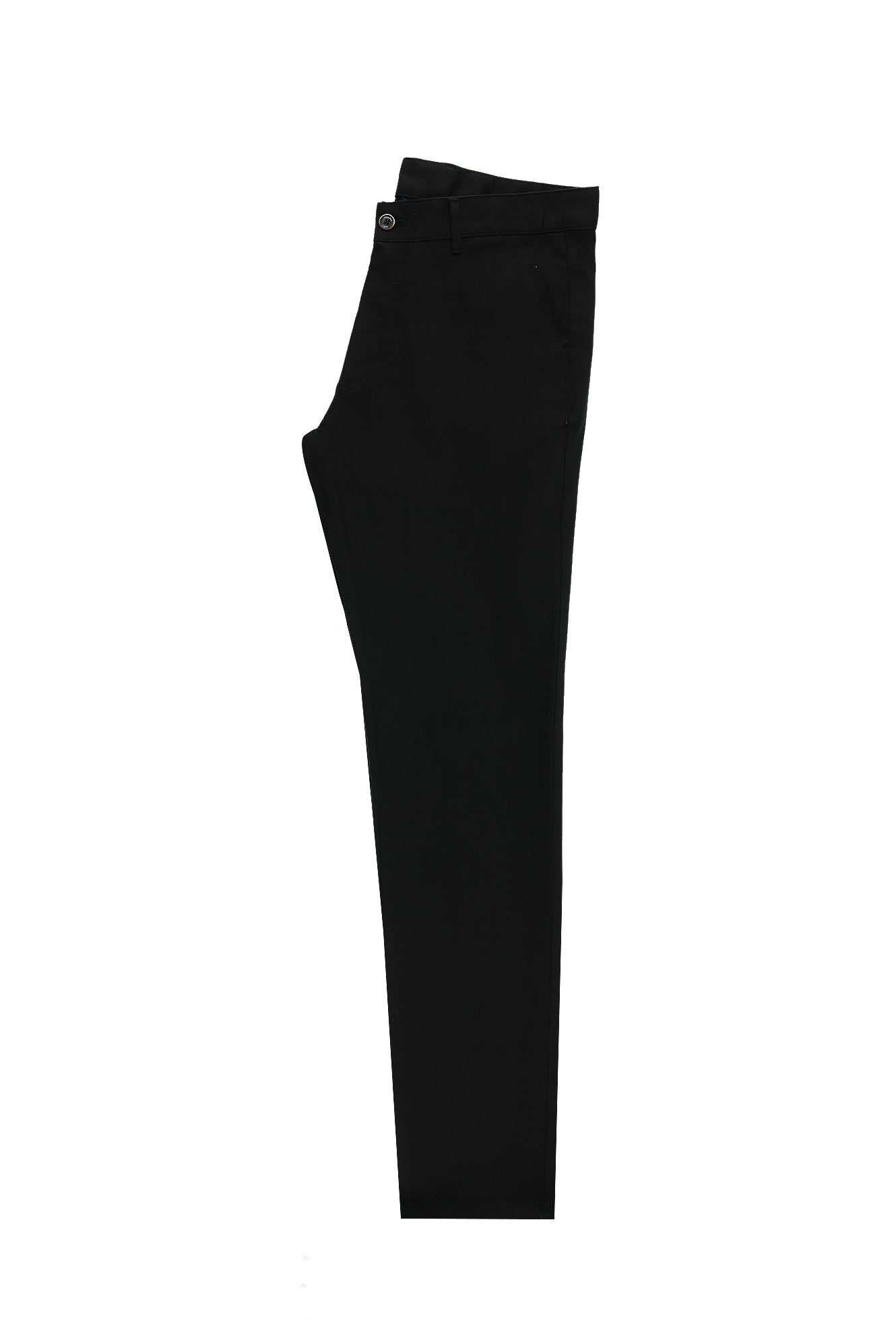 Siyah Regular Fit Likralı Kanvas / Chino Pantolon