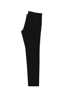 Siyah Regular Fit Likralı Kanvas / Chino Pantolon