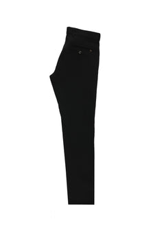 Siyah Regular Fit Likralı Kanvas / Chino Pantolon