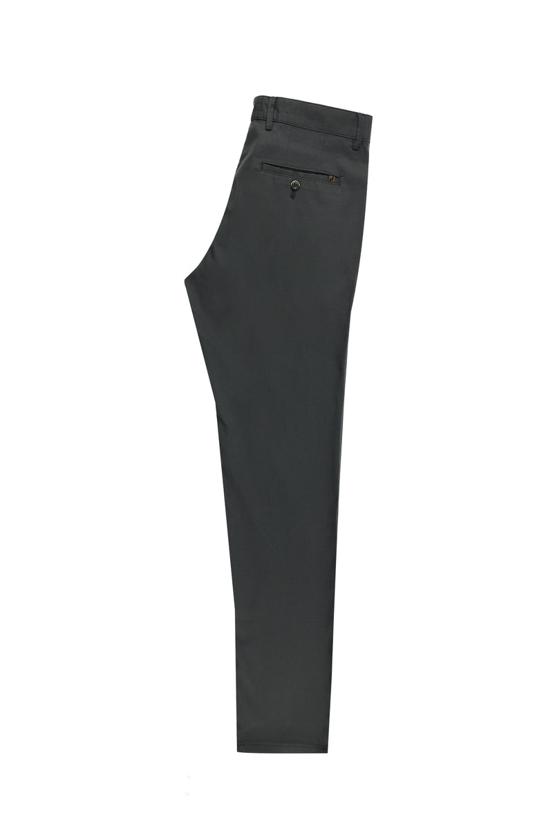 Orta Füme Regular Fit Likralı Kanvas / Chino Pantolon