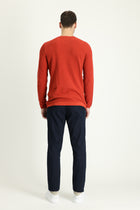 Koyu Lacivert Regular Fit Likralı Kanvas / Chino Pantolon