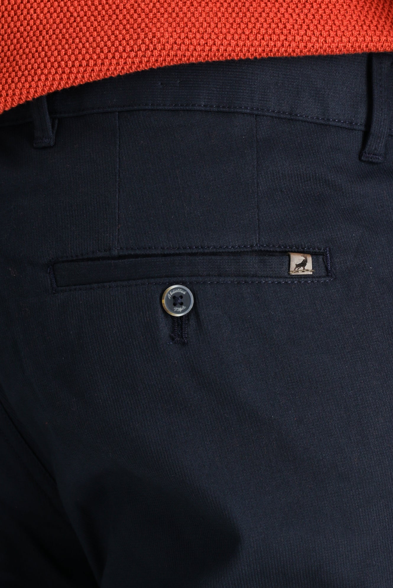 Koyu Lacivert Regular Fit Likralı Kanvas / Chino Pantolon