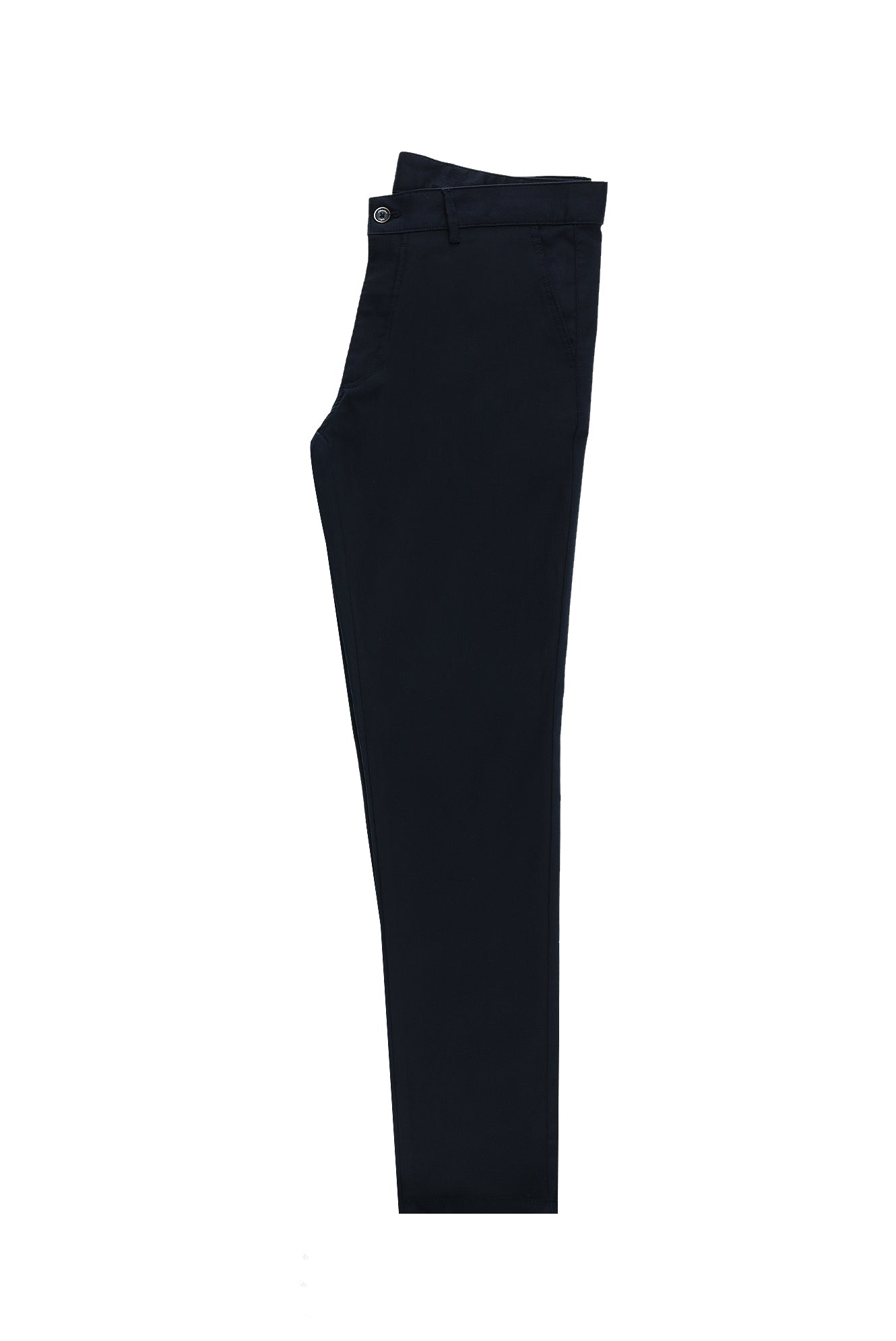 Koyu Lacivert Regular Fit Likralı Kanvas / Chino Pantolon