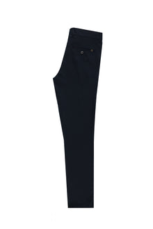 Koyu Lacivert Regular Fit Likralı Kanvas / Chino Pantolon