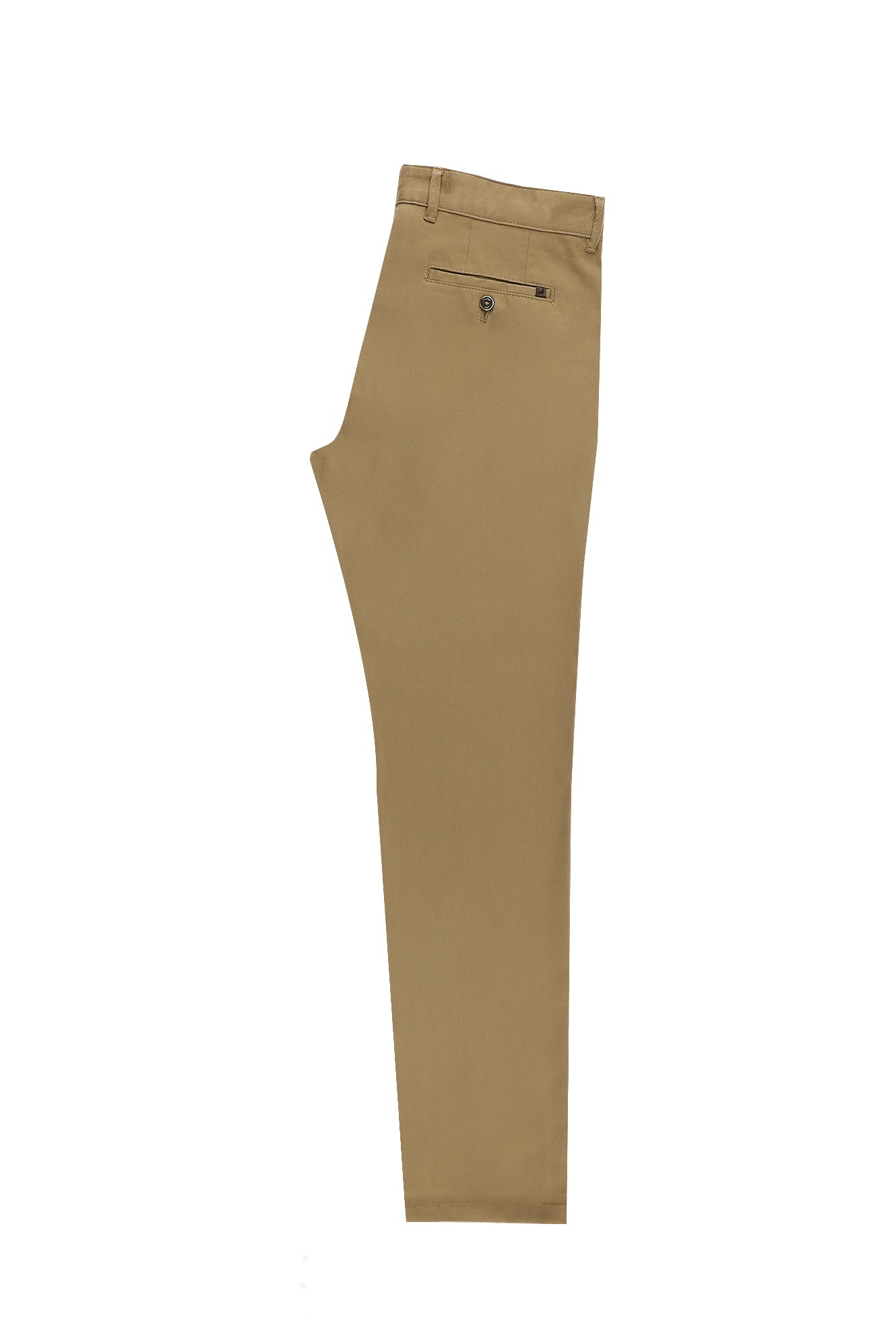 Koyu Bej Regular Fit Likralı Kanvas / Chino Pantolon