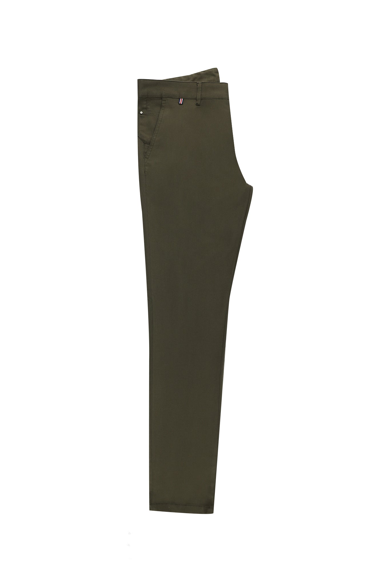 Orta Haki Regular Fit Likralı Kanvas / Chino Pantolon