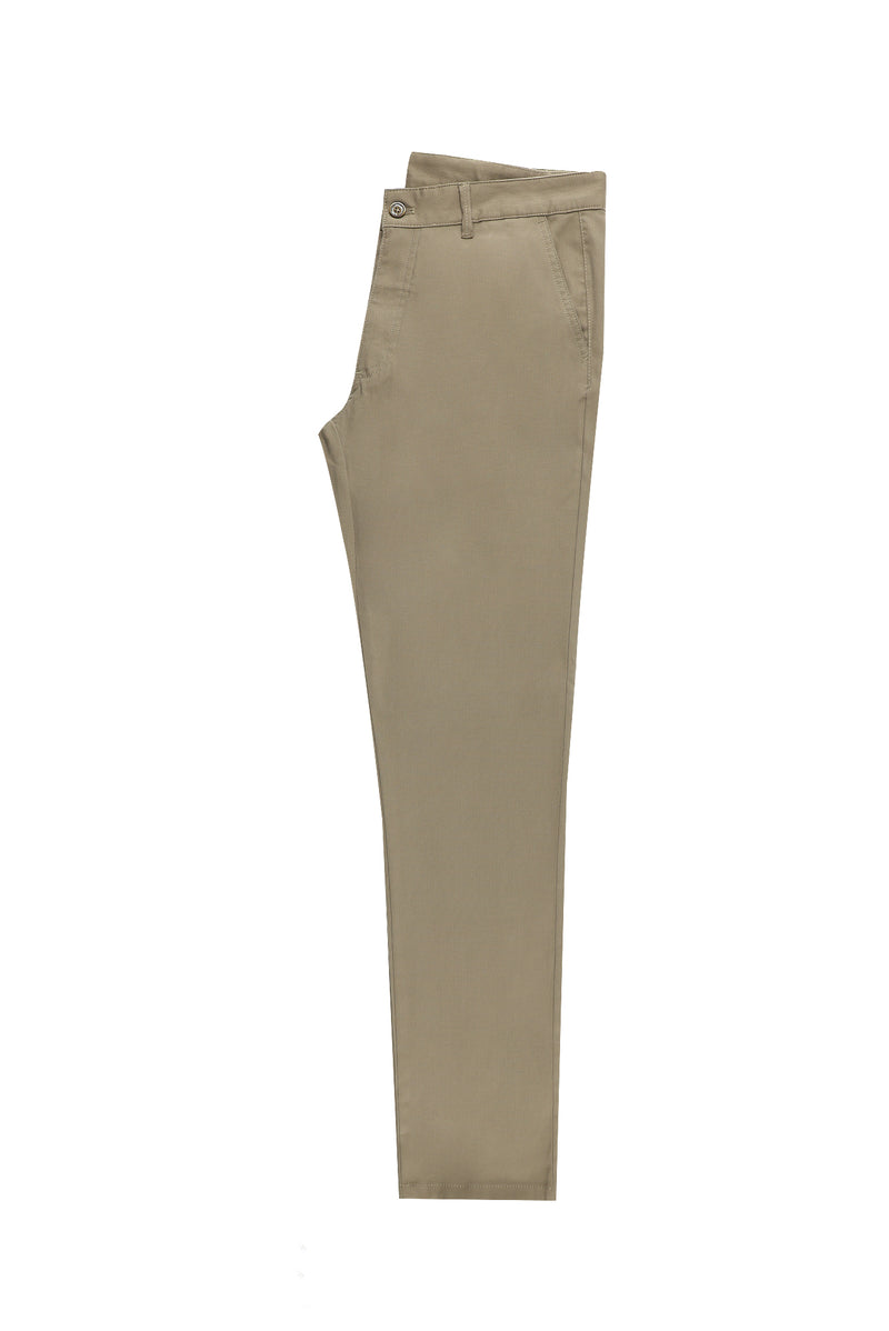 Orta Vizon Regular Fit Likralı Kanvas / Chino Pantolon