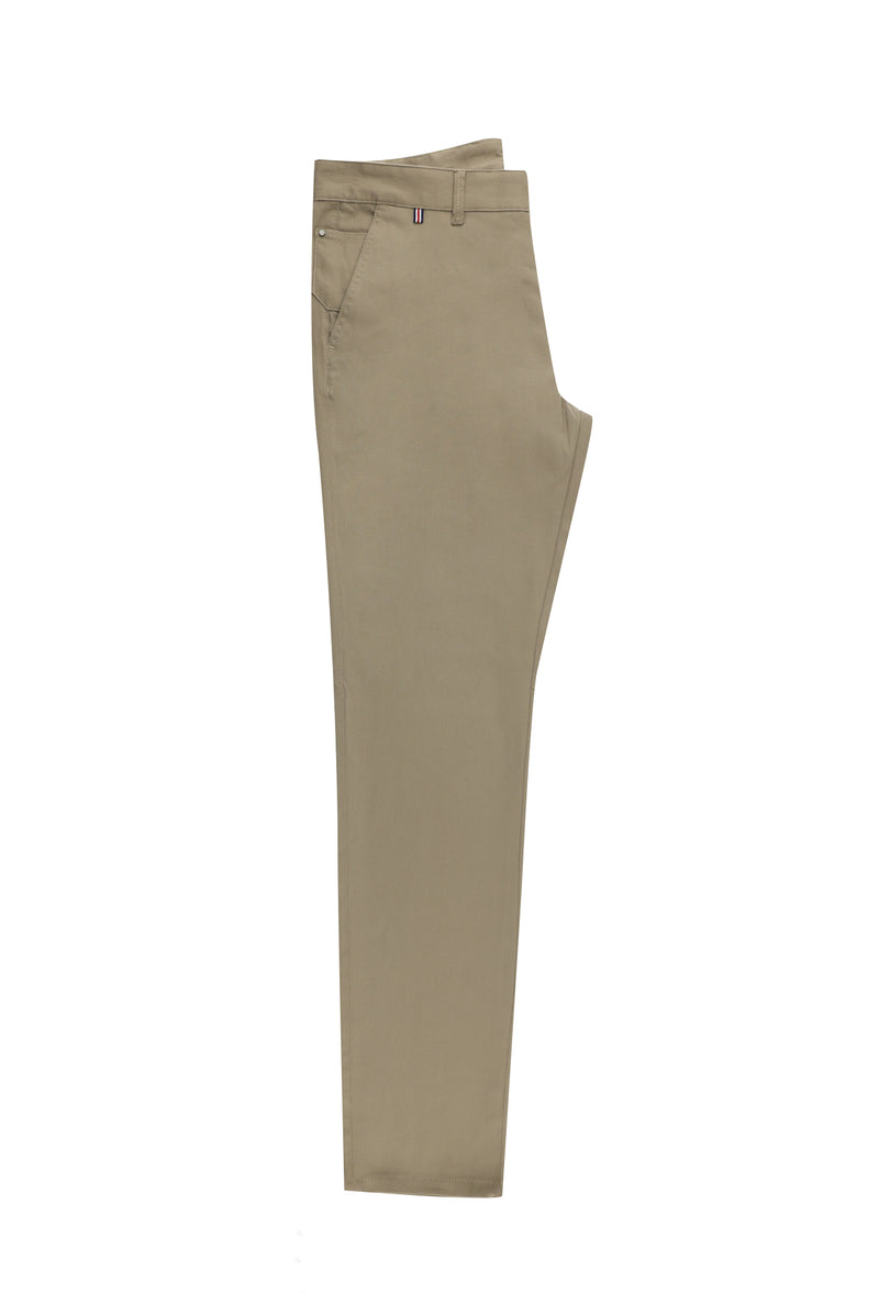 Orta Vizon Regular Fit Likralı Kanvas / Chino Pantolon