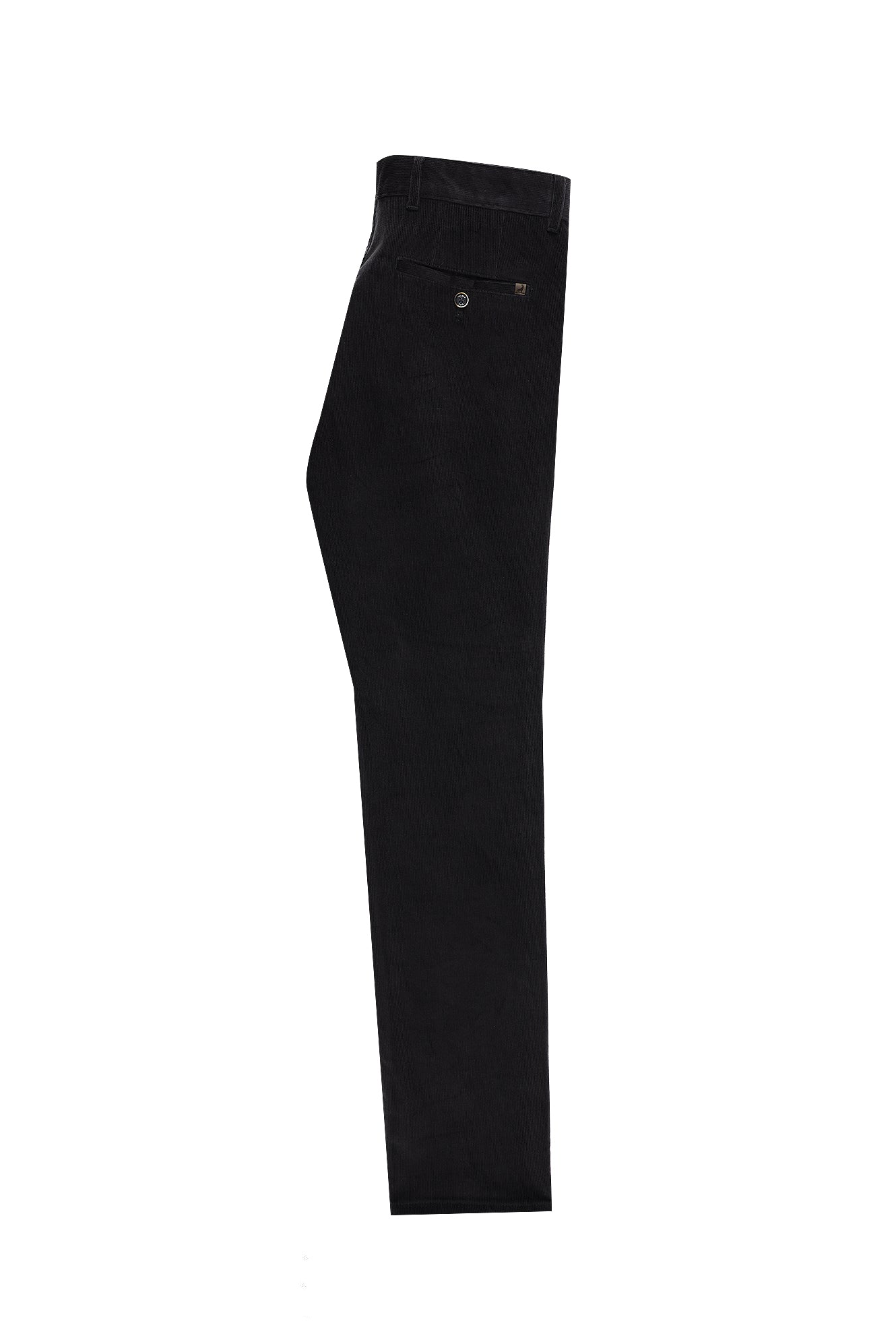 Koyu Antrasit Regular Fit Likralı Kadife Pantolon