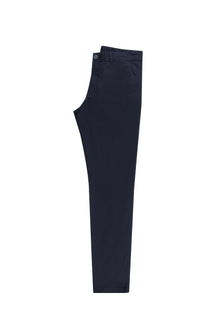 Koyu Lacivert Regular Fit Likralı Kanvas / Chino Pantolon