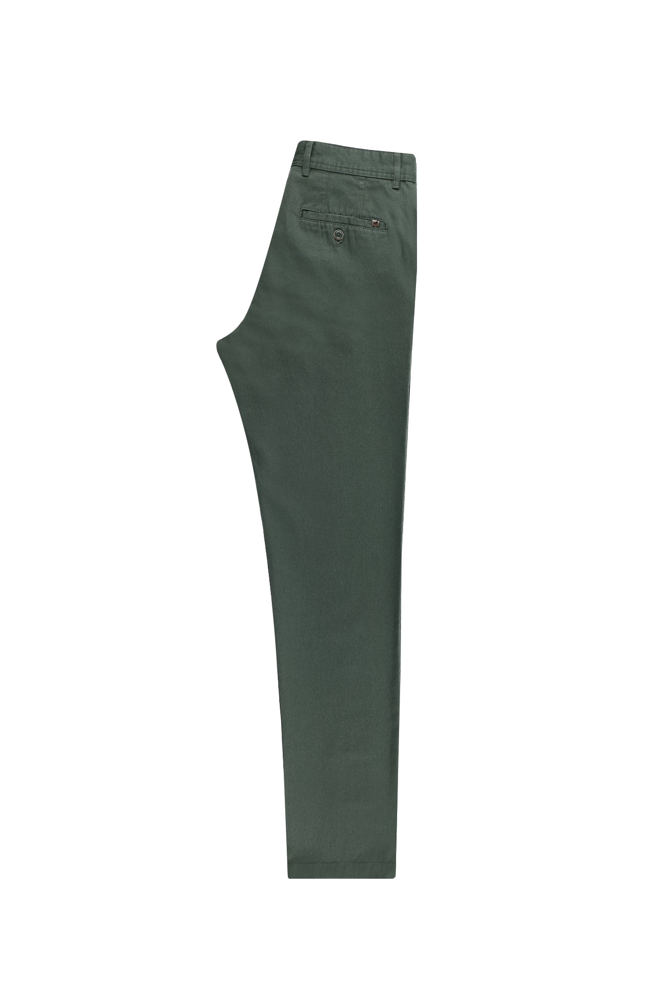 Koyu Yeşil Regular Fit Likralı Kanvas / Chino Pantolon