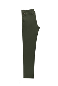 Orta Haki Slim Fit Dar Kesim Likral? Kanvas / Chino Pantolon-Abdullah Ki??l?