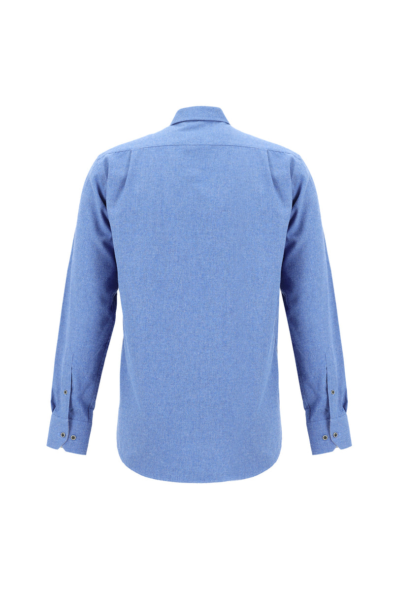 İndigo Uzun Kol Regular Fit Oduncu Spor Pamuklu Gömlek