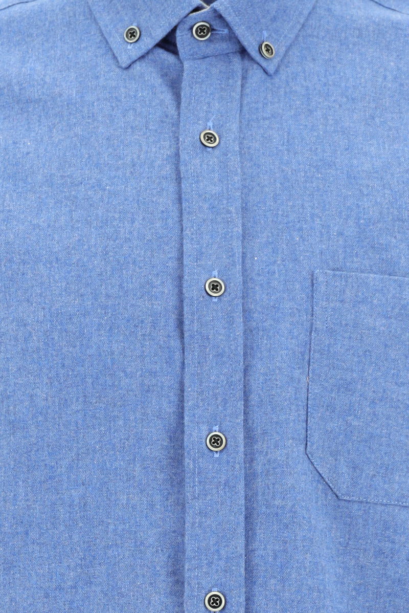 İndigo Uzun Kol Regular Fit Oduncu Spor Pamuklu Gömlek