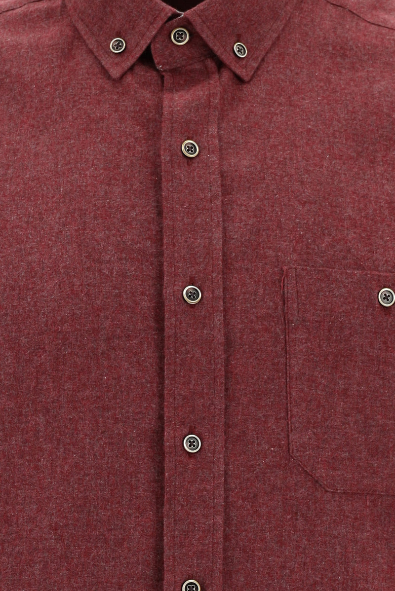 Koyu Bordo Uzun Kol Regular Fit Oduncu Spor Pamuklu Gömlek