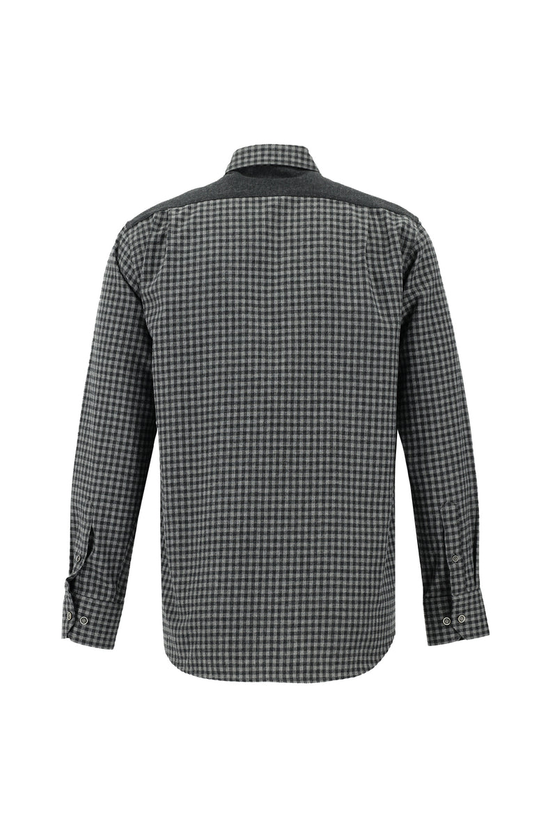 Koyu Füme Uzun Kol Regular Fit Ekose Oduncu Pamuklu Gömlek