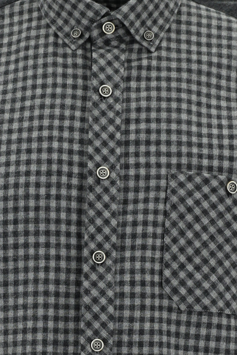 Koyu Füme Uzun Kol Regular Fit Ekose Oduncu Pamuklu Gömlek