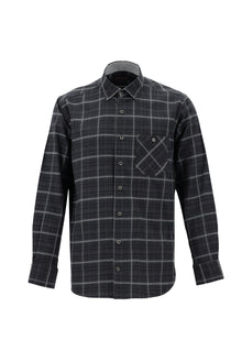 Siyah Uzun Kol Regular Fit Ekose Oduncu Pamuk Gömlek