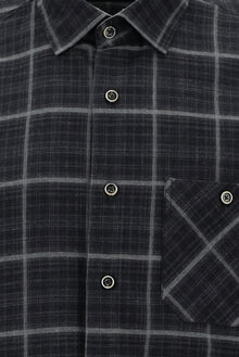 Siyah Uzun Kol Regular Fit Ekose Oduncu Pamuk Gömlek